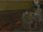 【リハーサル室のダンサーとダブルベース　 Dancers in the Rehearsal Room with a Double Bass】フランス‐エドガー・ドガ（Edgar Degas）‐印象派