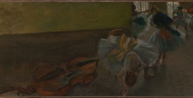 【コントラバスのあるリハーサル室の踊り子たち】エドガー・ドガーメトロポリタン美術館所蔵