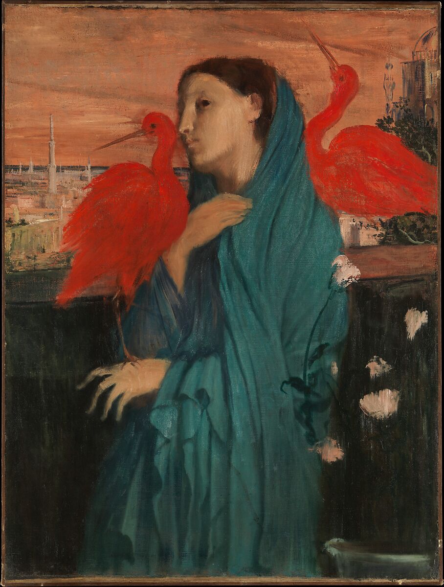【イービスのいる若い女性　Young Woman with Ibis】フランス‐エドガー・ドガ（Edgar Degas）‐印象派