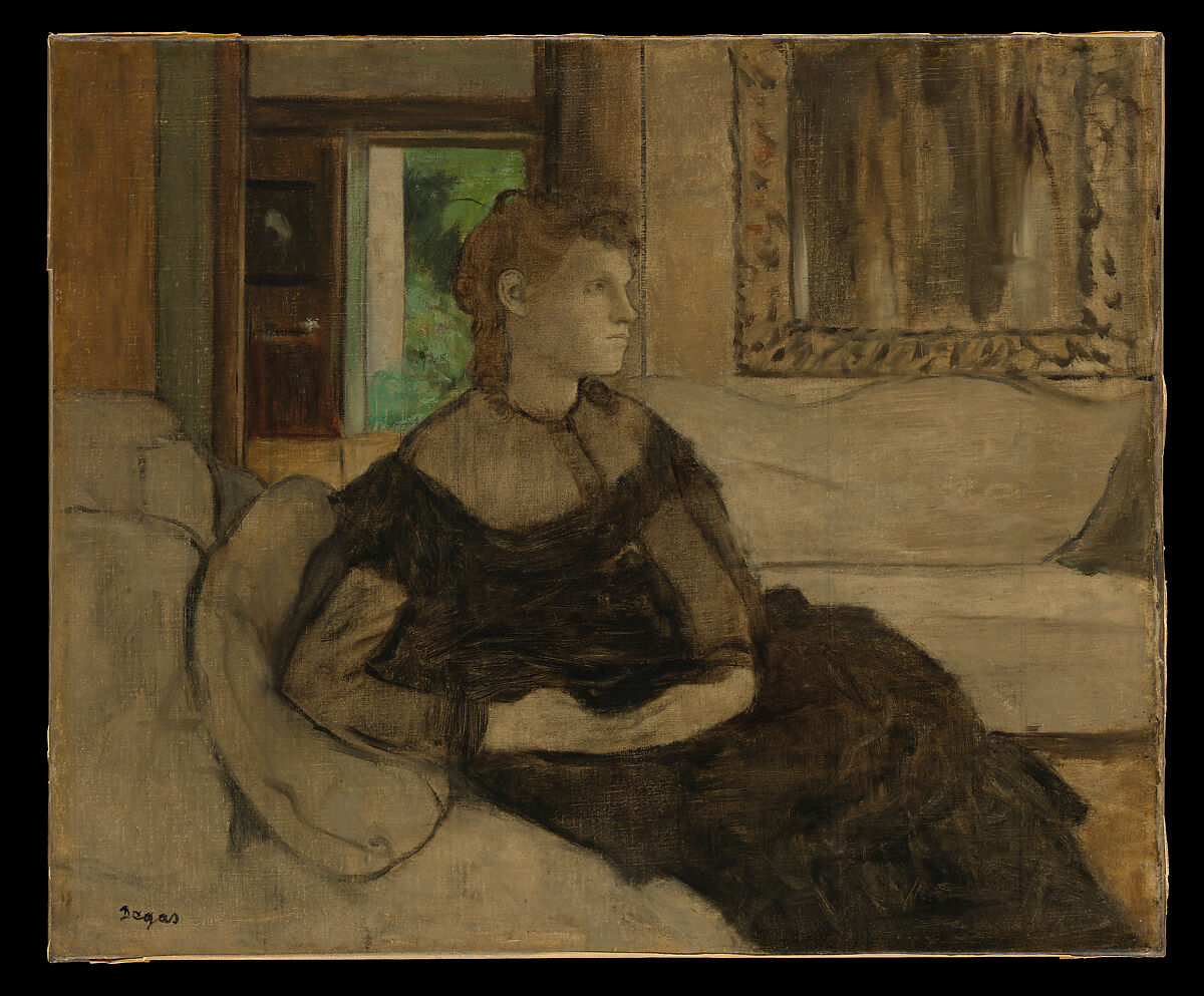 【マダム・テオドール・ゴビヤール（イヴ・モリゾ、1838年–1893年）　Madame Théodore Gobillard (Yves Morisot, 1838–1893)】フランス‐エドガー・ドガ（Edgar Degas）‐印象派