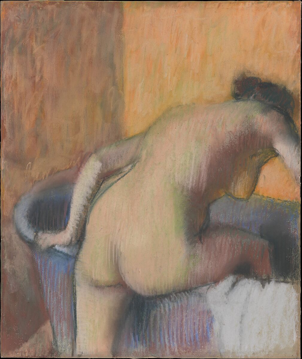 【風呂に入る女性　 Bather Stepping into a Tub】フランス‐エドガー・ドガ（Edgar Degas）‐印象派