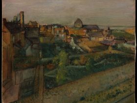 【サン＝ヴァレリー＝シュル＝ソムの景色　View of Saint-Valéry-sur-Somme】フランス‐エドガー・ドガ（Edgar Degas）‐印象派