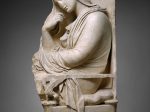 【女性の大理石墓碑　Marble stele (grave marker) of a woman】古代ギリシャ‐古典期後期
