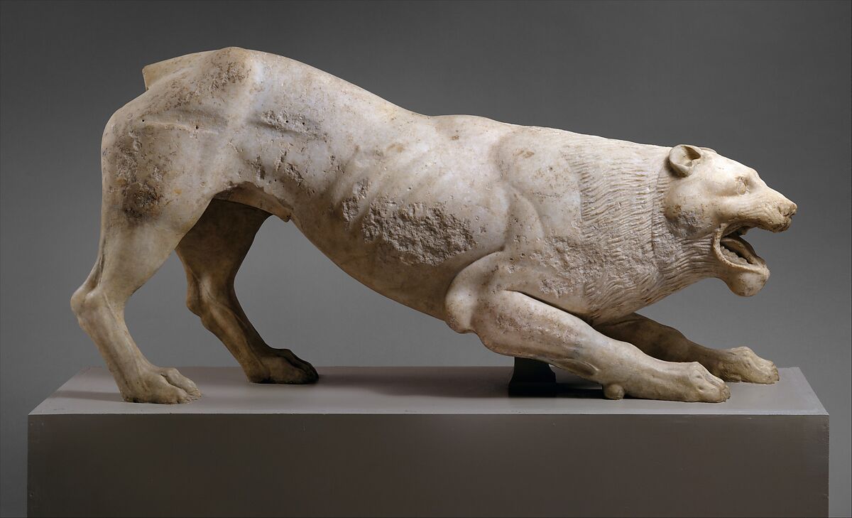 【獅子大理石像　Marble statue of a lion】ギリシャ‐古典期