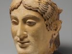 【テラコッタ製の女性頭部】古代ギリシャ‐アルカイック期