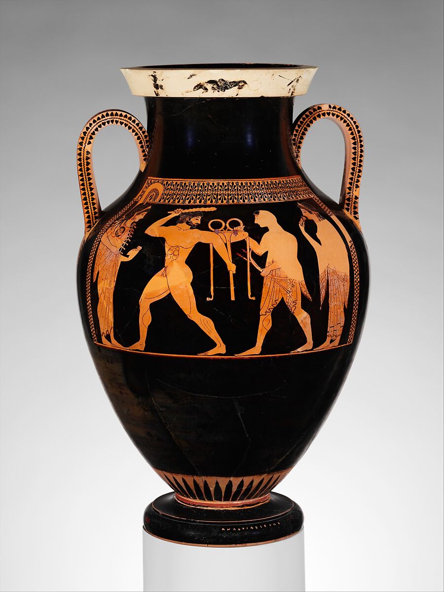 【テラコッタのアンフォラ壺　Terracotta amphora (jar)】古代ギリシャ‐アルカイック期