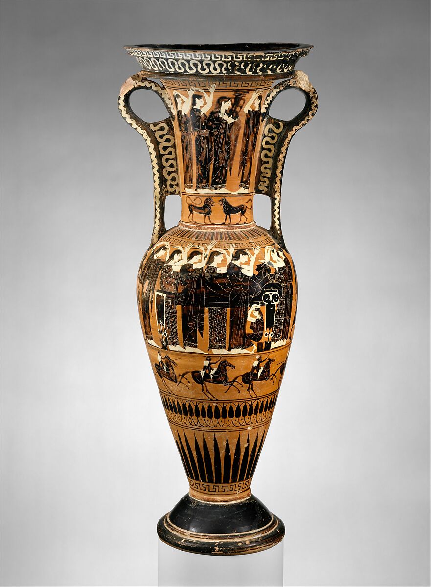 【水の儀式用土器（ラウトロフォロス）　Terracotta loutrophoros (ceremonial vase for water)】古代ギリシャ‐アーチャイック期