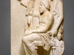 【家族集まりの大理石墓碑　Marble grave stele with a family group】古代ギリシャ‐古典期後期