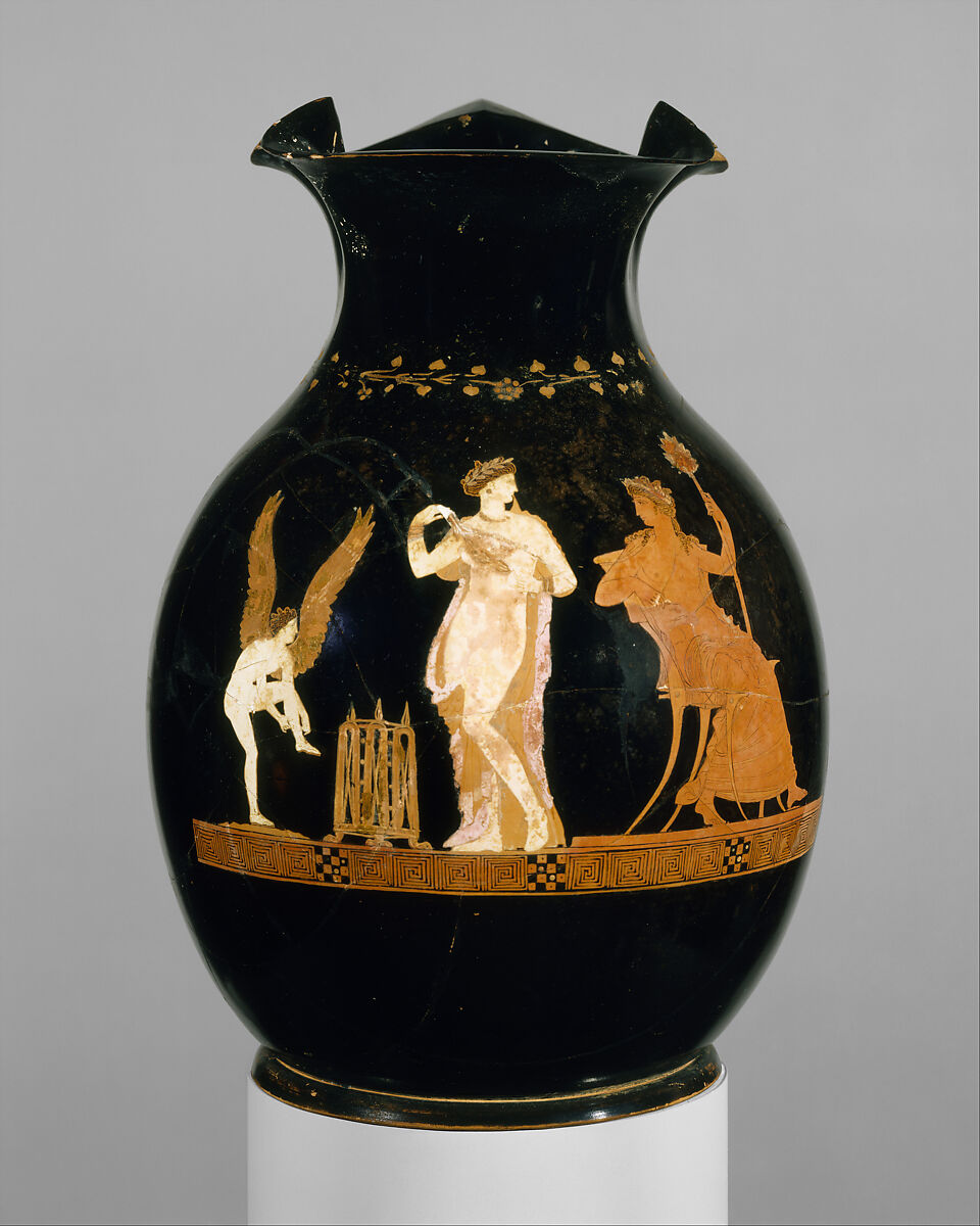 【テラコッタ製のオイノコエ　Terracotta oinochoe (jug)】古代ギリシャ‐古典期