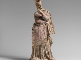 【女性のテラコッタ像　Terracotta statuette of a woman】古代ギリシャ‐ヘレニズム期