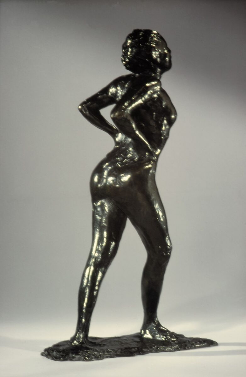 【背中に手をやり、右足を前に出した踊り手　Dancer at Rest, Hands Behind Her Back, Right Leg Forward】フランス‐エドガー・ドガ（Edgar Degas）‐印象派