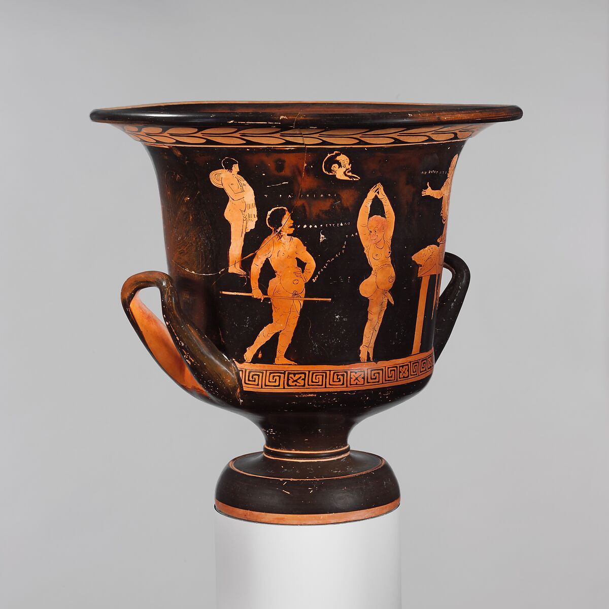 【テラコッタ製のカリクスクレーター　Terracotta calyx-krater (mixing bowl)】古代ギリシャ‐遅期古典期