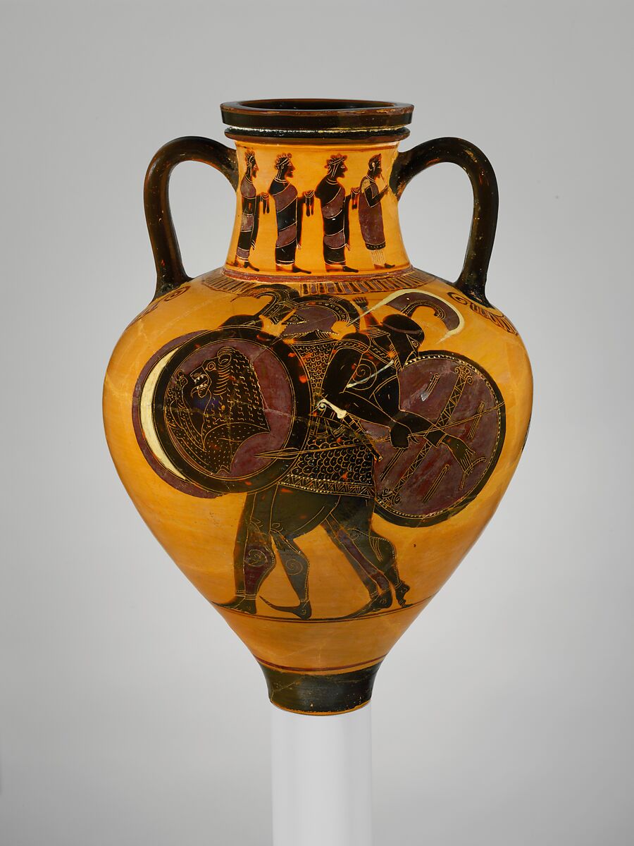 土製の首部アンフォラ（壺） Terracotta neck-amphora (jar)】古代 