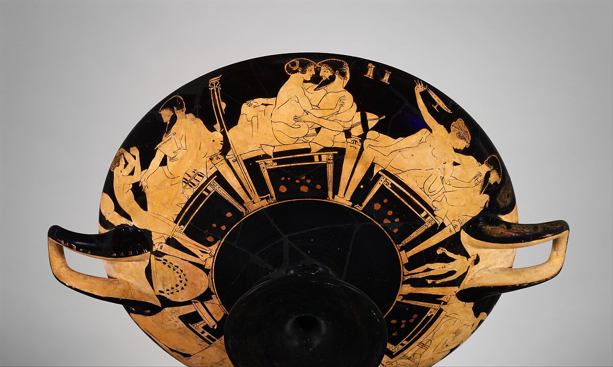 【テラコッタ製のキュリック（飲み物の杯）　Terracotta kylix (drinking cup)】古代ギリシャ‐古典期