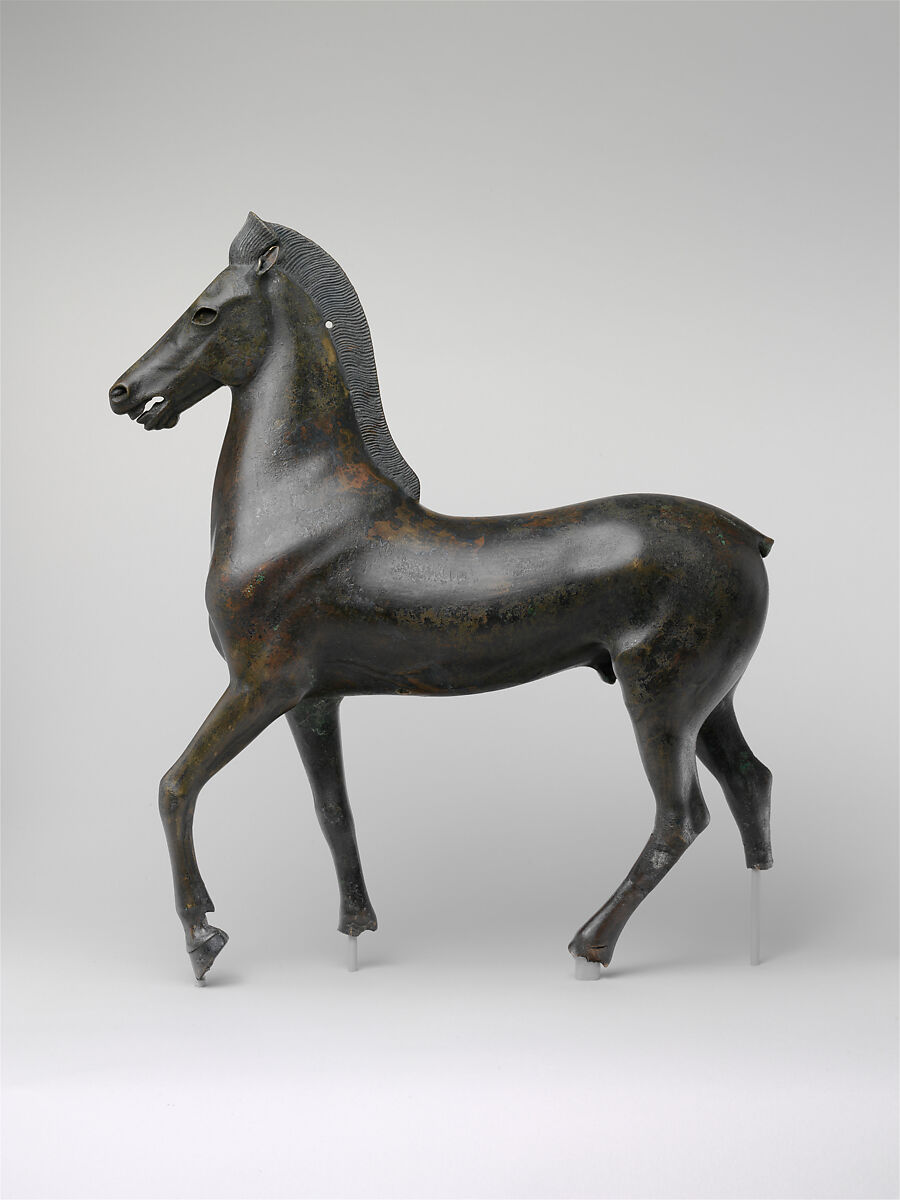 【青銅製の小馬彫像　Bronze statuette of a horse】古代ギリシャ‐遅期ヘレニズム時代