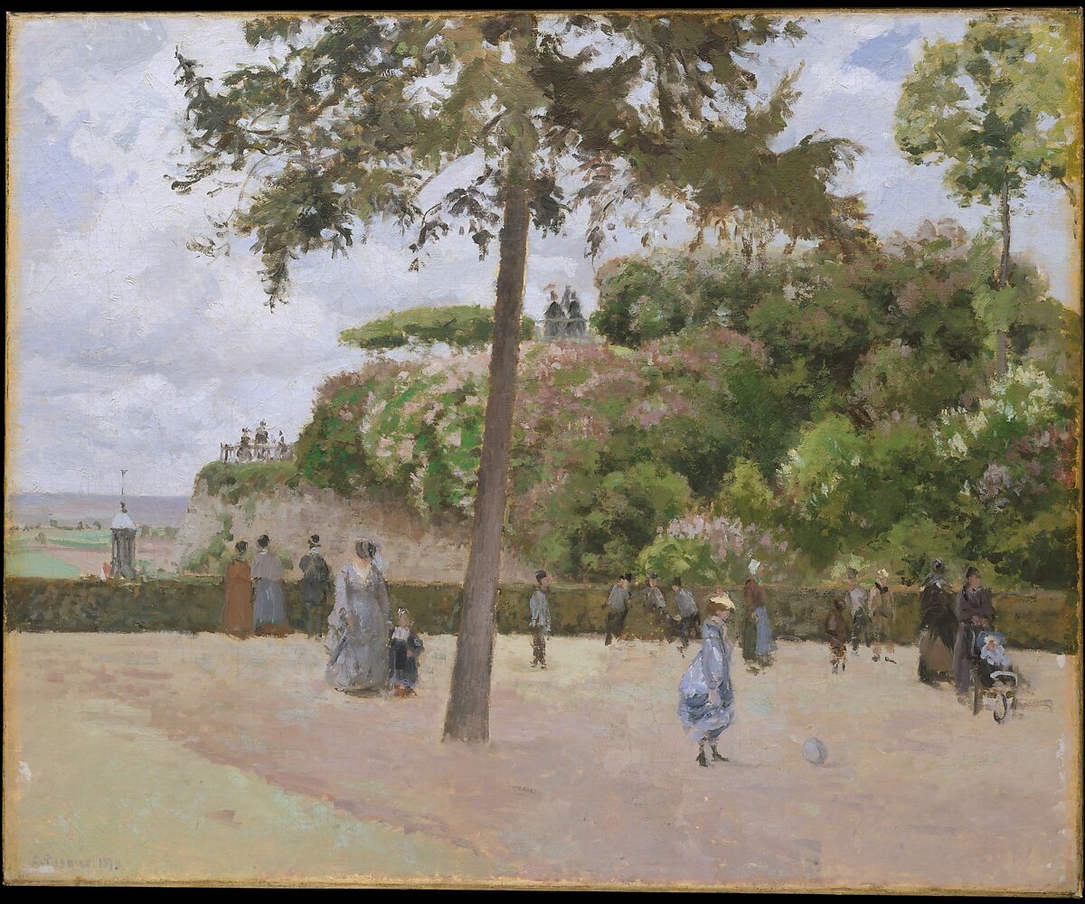 【ポントワーズの公共庭園　The Public Garden at Pontoise】フランス‐カミーユ・ピサロ（Camille Pissarro）‐印象派