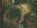【森の中の入浴者　Bather in the Woods】フランス‐カミーユ・ピサロ（Camille Pissarro）‐印象派