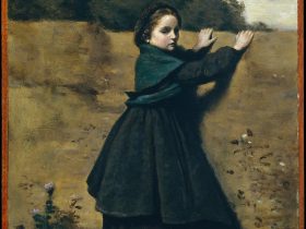 【好奇心旺盛な少　The Curious Little Girl】フランス‐現実主義‐バルビゾン派‐カミーユ・コロー（Camille Corot）