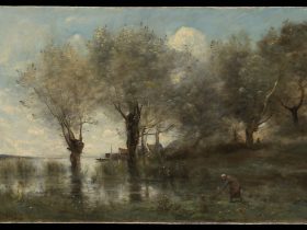 【ピカルディの池　A Pond in Picardy】フランス‐現実主義‐バルビゾン派‐カミーユ・コロー（Camille Corot）