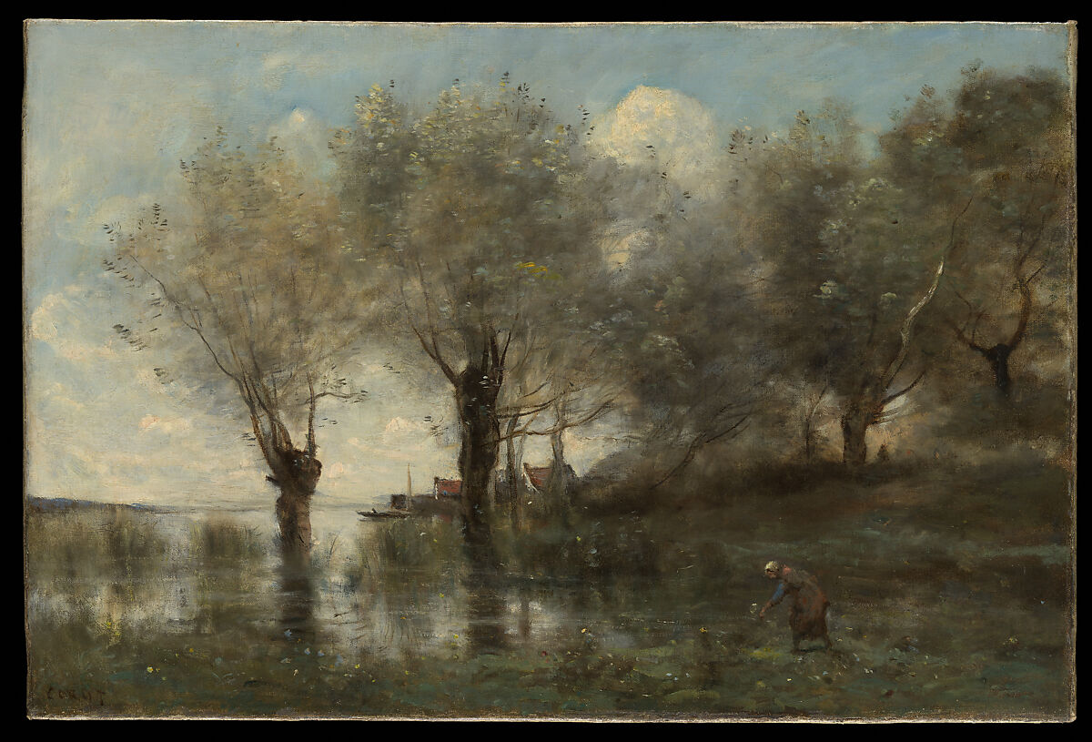 【ピカルディの池　A Pond in Picardy】フランス‐現実主義‐バルビゾン派‐カミーユ・コロー（Camille Corot）