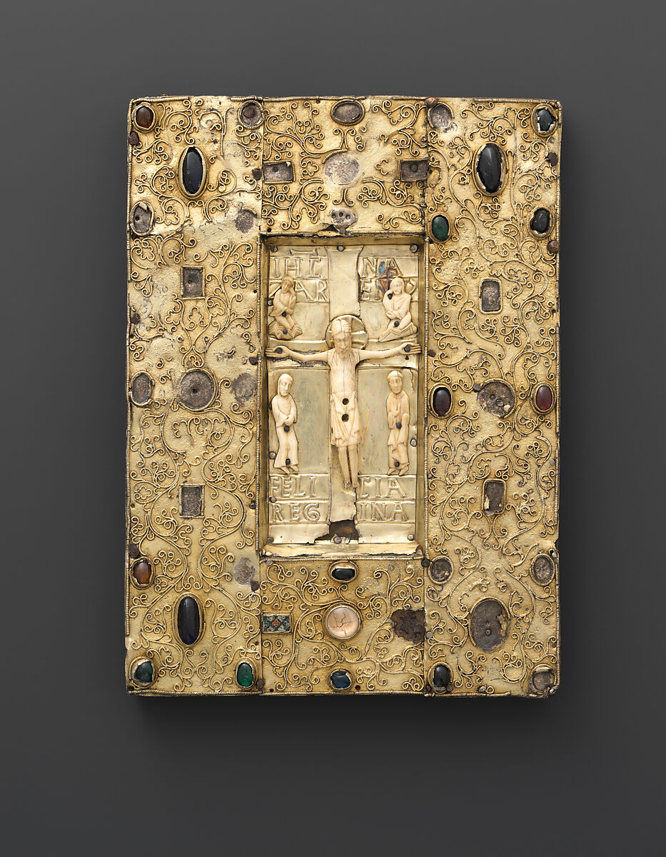 【パネルに象牙彫刻磔刑場面　Panel with an Ivory Crucifixion Scene】スペイン‐アラゴン地域