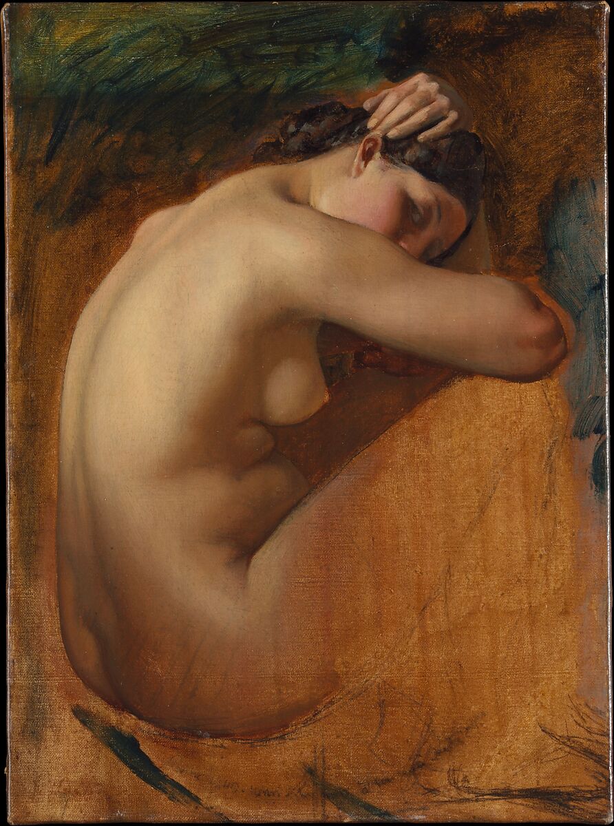【女性の体を研究　 Study of a Female Nude】フランス‐画家アンリ・レーマン‐リアリズム
