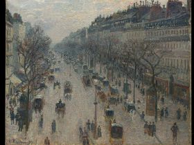 【冬の朝のブールバール・モンマルトル　The Boulevard Montmartre on a Winter Morning】フランス‐カミーユ・ピサロ（Camille Pissarro）‐印象派