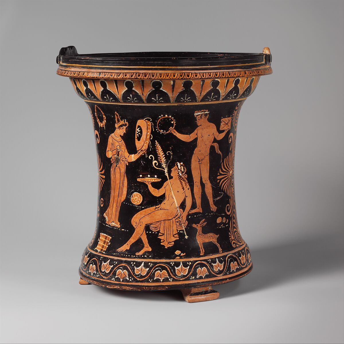【テラコッタのシチュラ（バケツ）　Terracotta situla (bucket)】古代ギリシャ‐古典期後期
