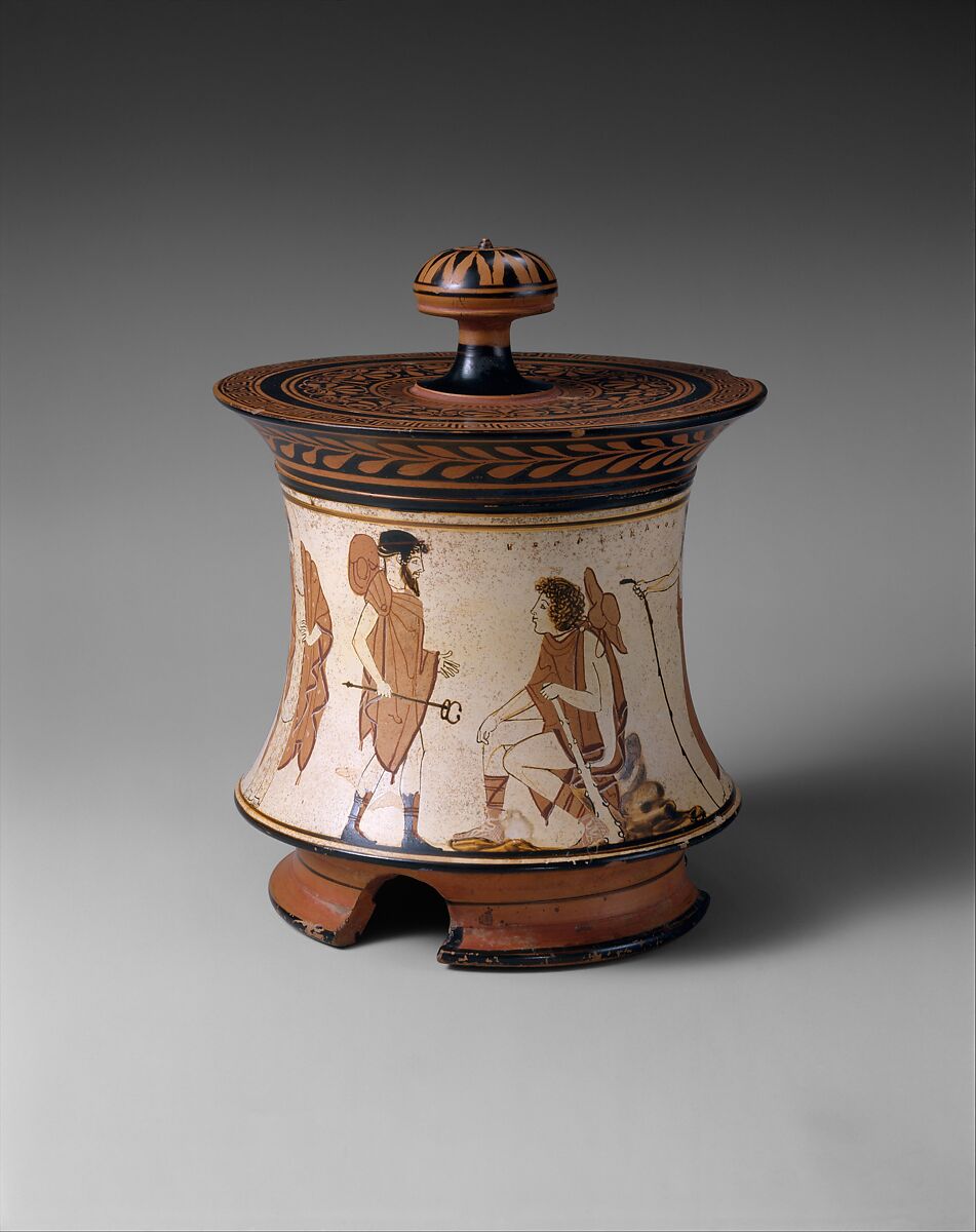 【テラコッタ・ピクシス（箱）　Terracotta pyxis (box)】古代ギリシャ