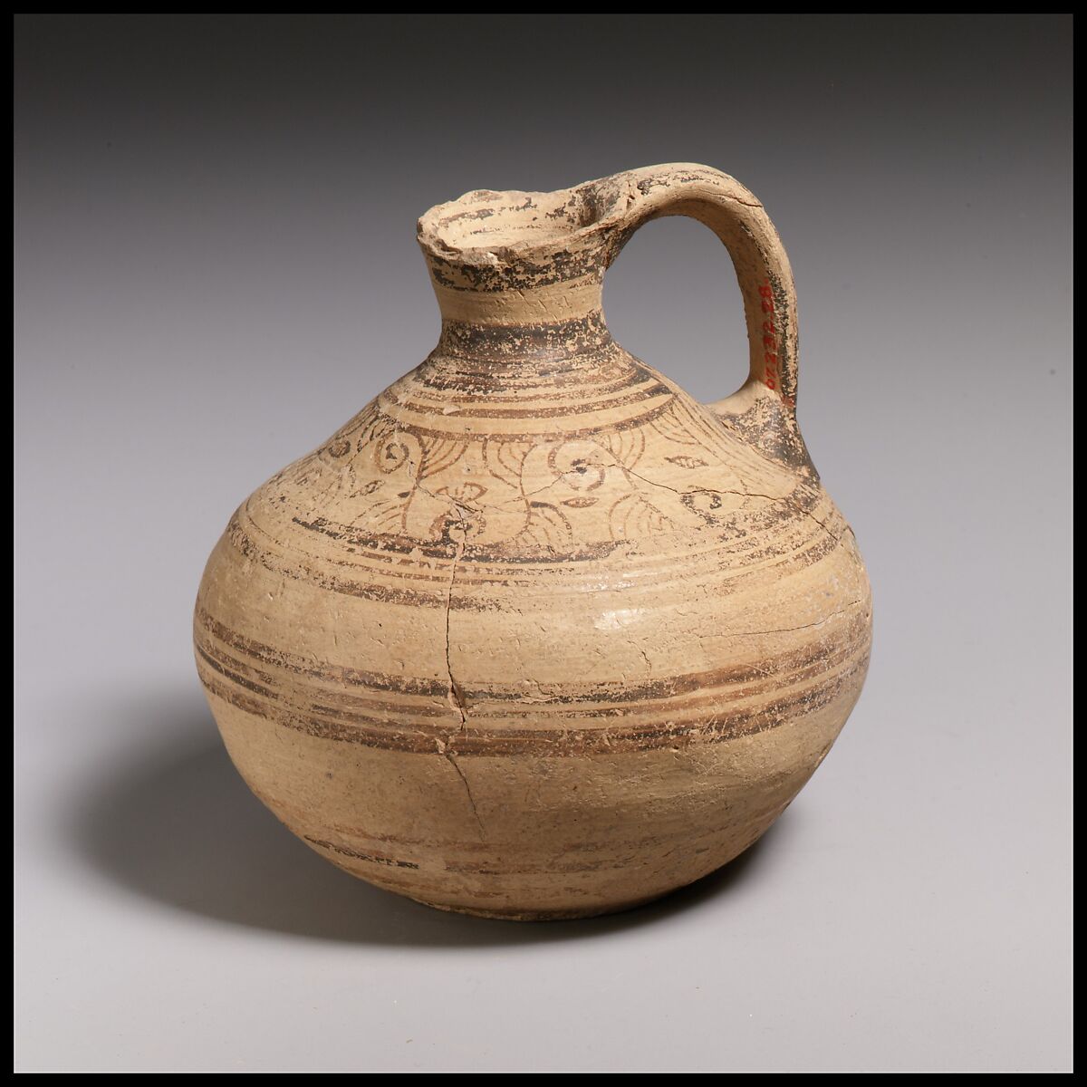 【テラコッタの球状甕（つぼ）　Terracotta globular jug】古代ギリシャ‐ミノア文明