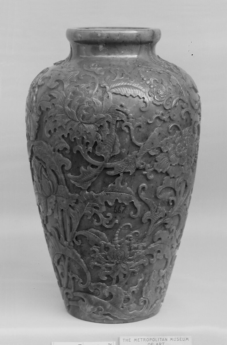 【碧玉瓶　 Vase】中国-清代