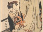 【着物見る美女二人】日本-江戸時代‐礒田湖龍斎