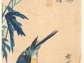 【青い鳥　Blue Bird】日本-江戸時代‐歌川広重