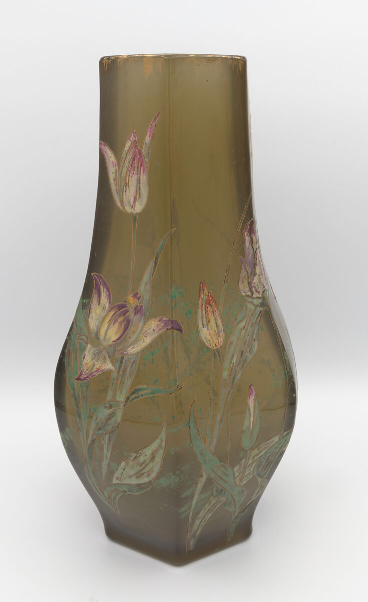 【花瓶　 Vase】フランス-エミール・ギャレ（Emile Gallé）