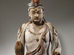 【彩繪木雕菩薩像　Attendant Bodhisattva】中国-五代十国時代