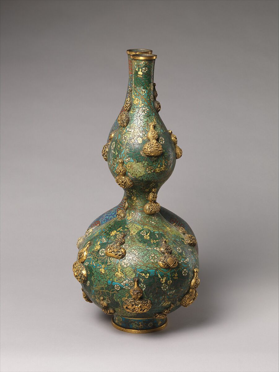 【掐絲琺琅雙聯葫蘆瓶　Double Vase】中国-清代‐康熙時代