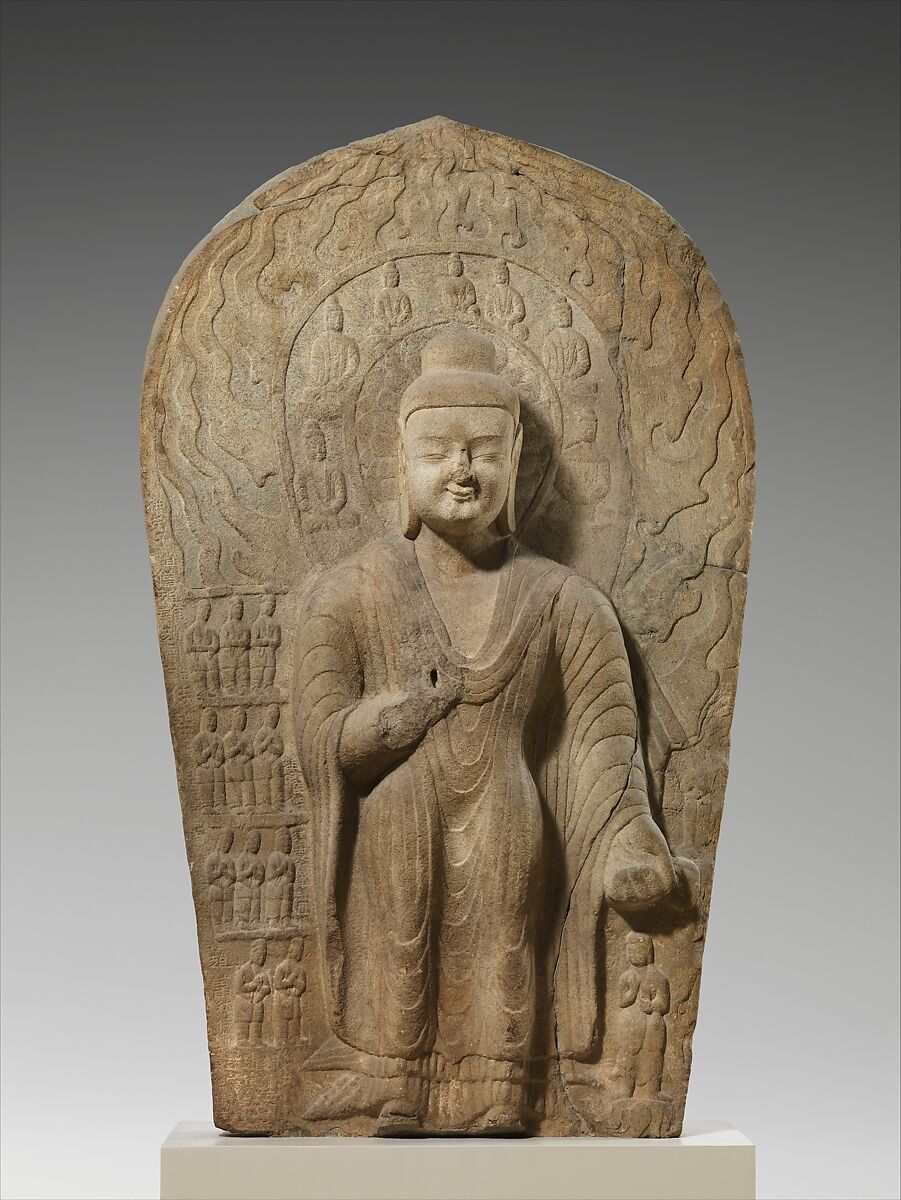 【石雕燃燈佛像（定光佛）　Buddha Dipankara (Dingguang)】中国‐北魏時代