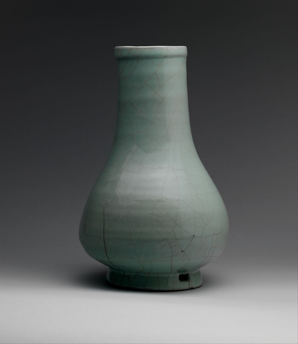 【官窯青磁直頸瓶　Vase】中国‐南宋時代