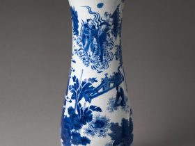 【風景中の人物を描いた花瓶　Vase with Figures in Landscape】中国‐明時代‐崇禎期