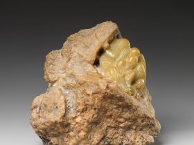 【青田石三老山子　Boulder with three figures】中国-清代