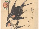 【梨の花と燕　Pear Blossoms and Swallows】日本-江戸時代