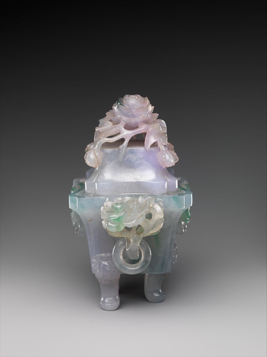 【翡翠鼎爐　Incense burner in the shape of an archaic tripod (ding)】中国‐清代