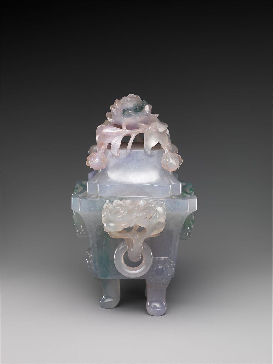 【翡翠鼎爐　Incense burner in the shape of an archaic tripod (ding)】中国‐清代