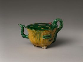 【蓮形急須　Teapot in Shape of a Lotus Plant】中国‐清代康熙時代