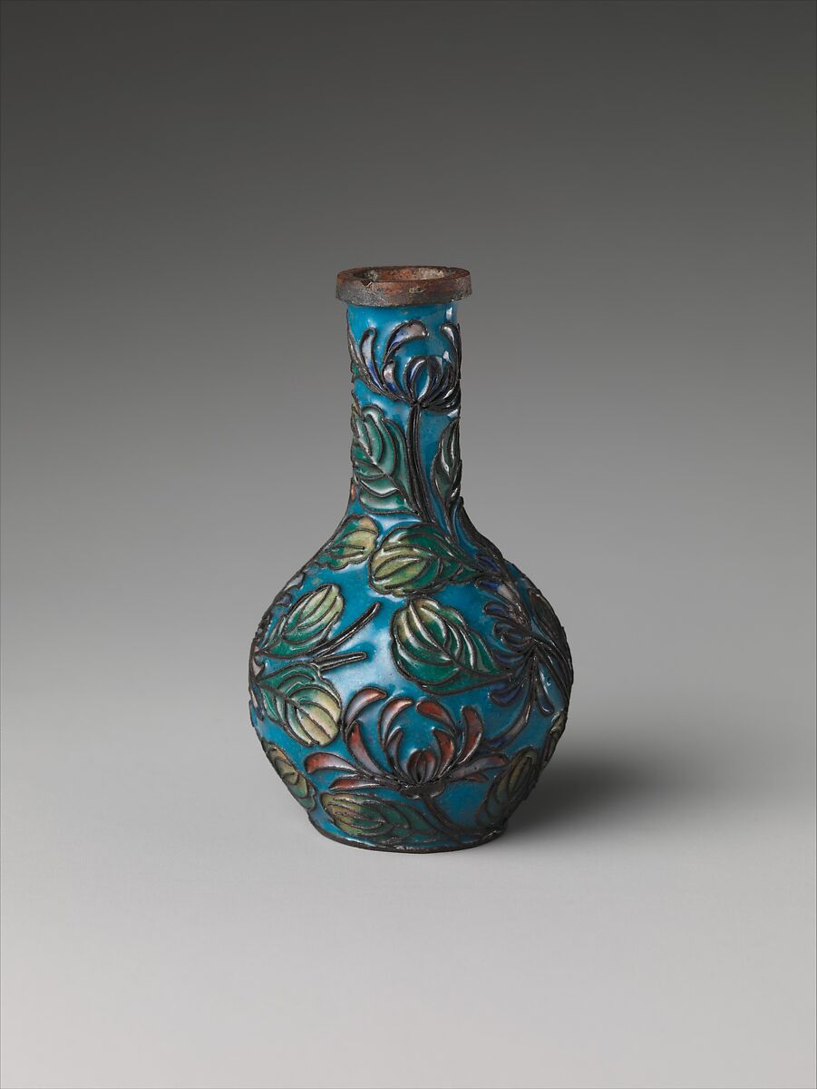 【掐絲琺瑯樣盒　Vase from sample set of Chinese cloisonné】中国‐清代