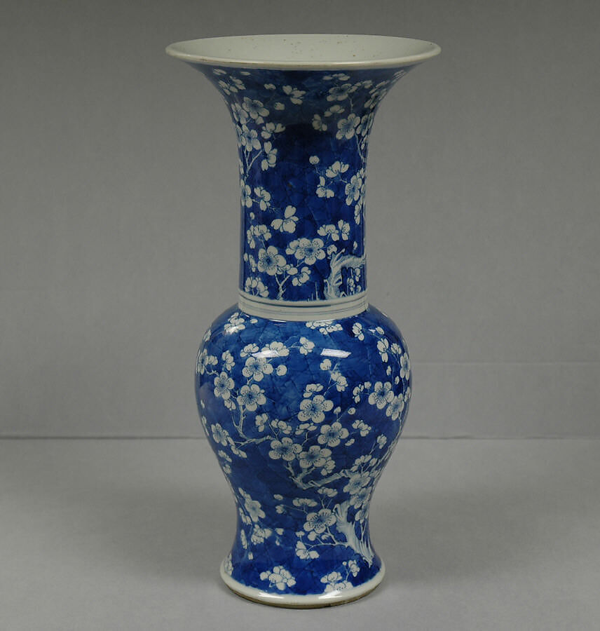 【景德鎮窯青花冰梅紋瓶　Vase decorated with blossoming plum】中国‐清朝‐康熙時代