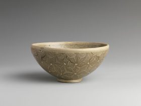 【マーブル模様の貼り石目茶碗　Tea Bowl with Marbleized Veneer】中国‐金代