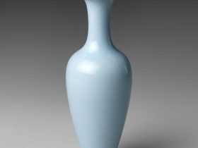 【月光釉花瓶　Vase】中国‐清代康熙時期