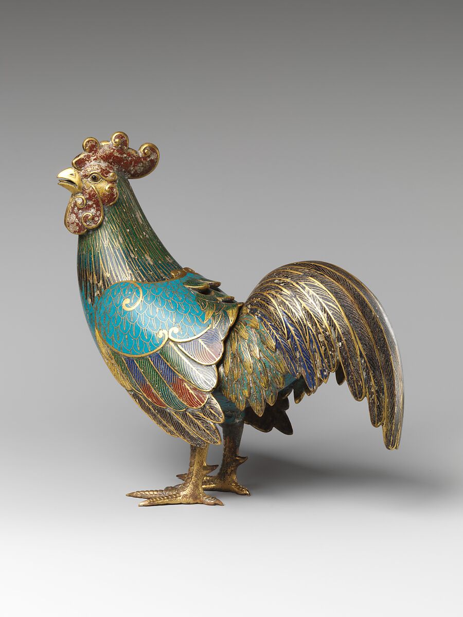 【掐絲琺瑯鷄形香薰　Incense burner in the shape of a rooster】中国‐清代乾隆時代