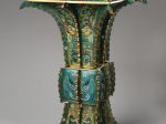 【掐絲琺瑯仿古方尊　Vase in the form of an archaic wine vessel (fangzun)】中国‐晚明時代‐清代初期